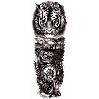 Tiger, African Plains & Timepiece