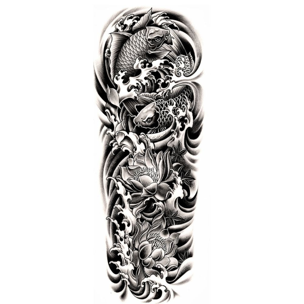 Koi, Lotus & Waves