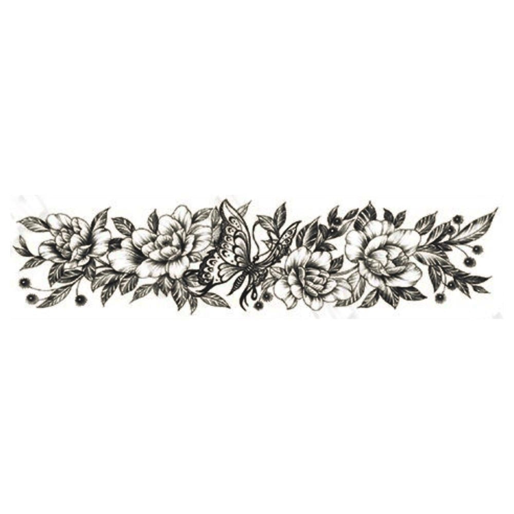 Floral and Butterfly Botanical Band