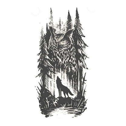 Forest Owl & Wolf