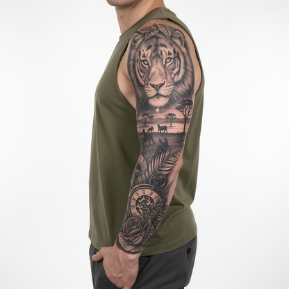 Tiger, African Plains & Timepiece